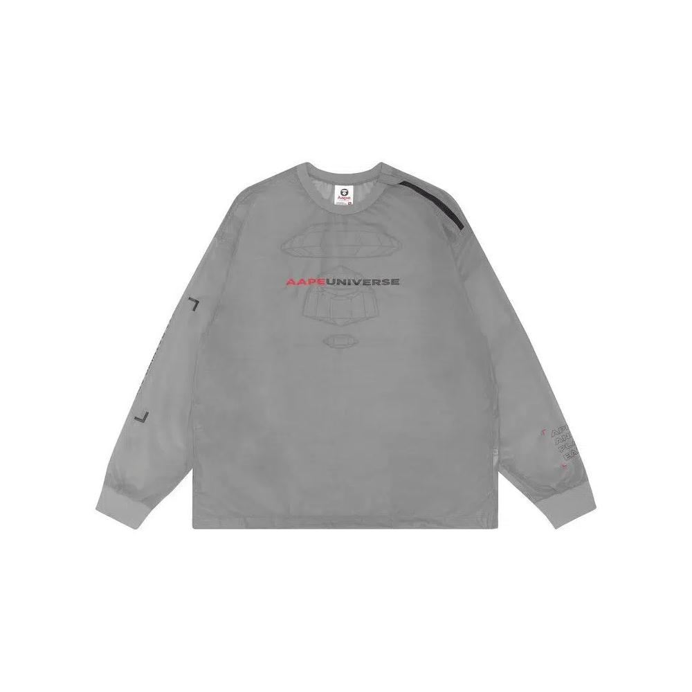 Футболки AAPE Sheer Logo Print Tee 'Серый' 1