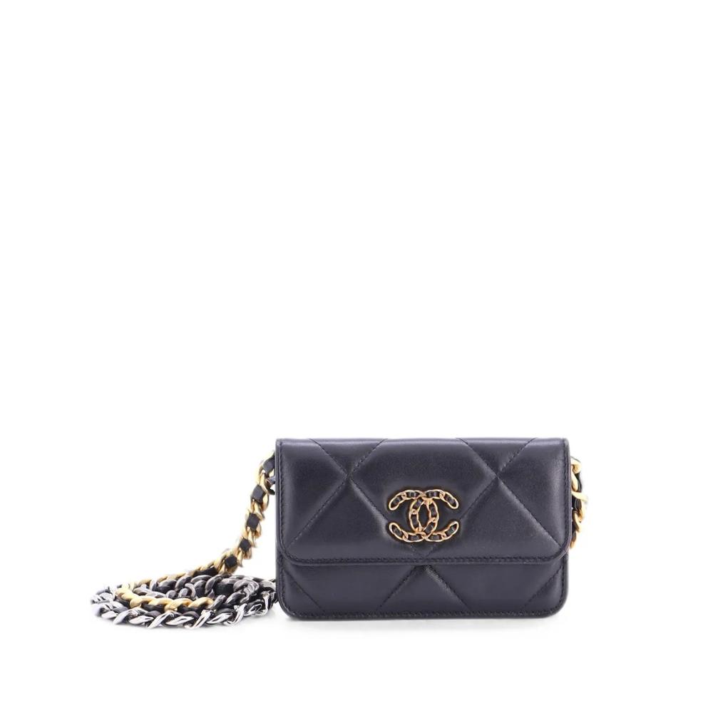 Стеганая сумка на плечо 19 Clutch With Chain Lambskin 1