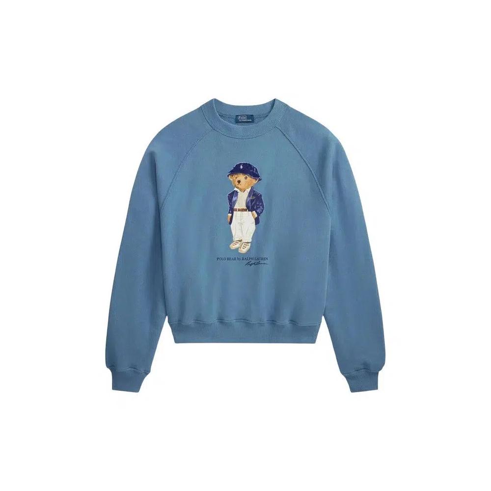 Crewnecks Polo Ralph Lauren Island Flc-Knt-Длинный рукав-Круглый вырез-Свитшот 'Лагерь Синий' 1