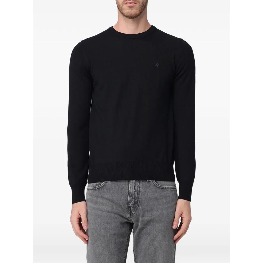 logo-embroidered wool sweater 1