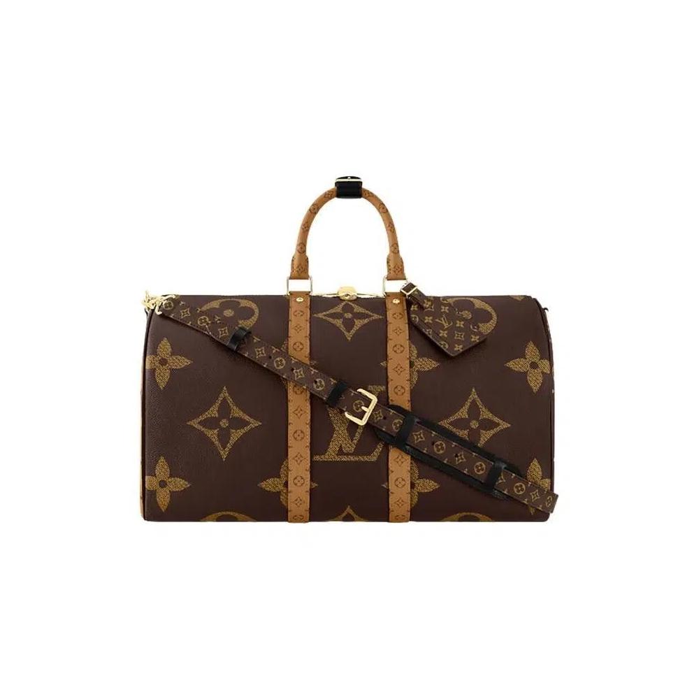Дорожные сумки Louis Vuitton Keepall Bandoulière 45 'Brown Monogram Giant/Monogram Reverse Canvas' 1