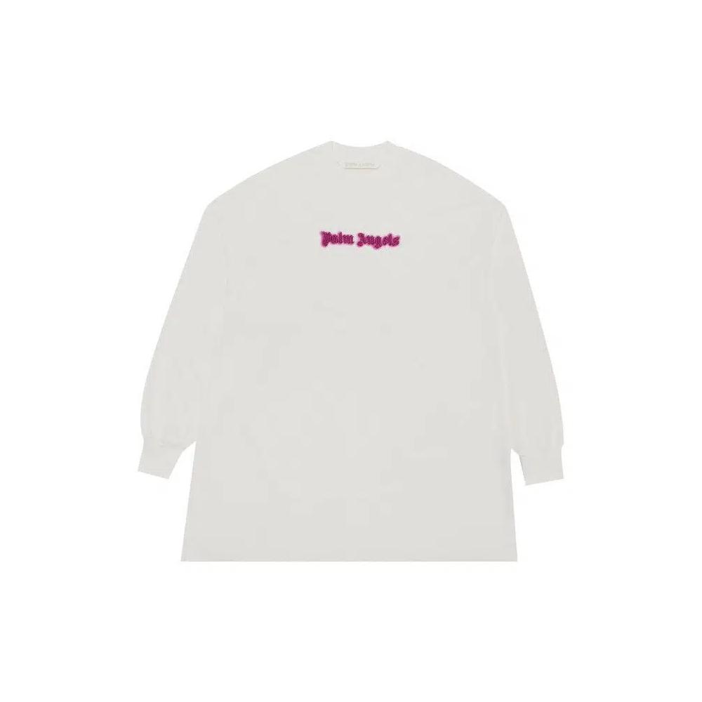 Платья Palm Angels Neon Logo Tee Dress 'Off White/Fuschia' 1