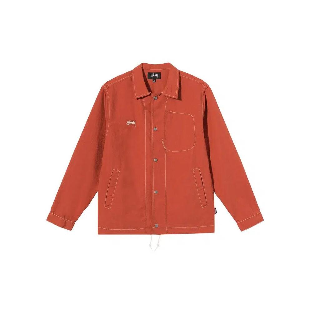 Куртки-коуч Stussy Folsom Coach Jacket 'Burnt Red' 1