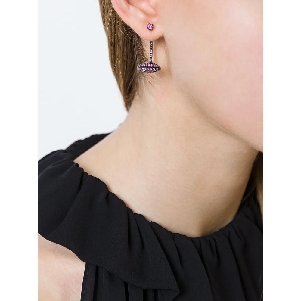 Серьга Lips Piercing из желтого золота с сапфирами 2