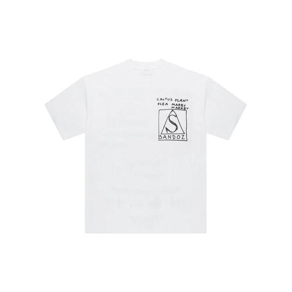 Футболки с коротким рукавом Cactus Plant Flea Market x Tom Sachs Sandoz T-Shirt 'White' 1