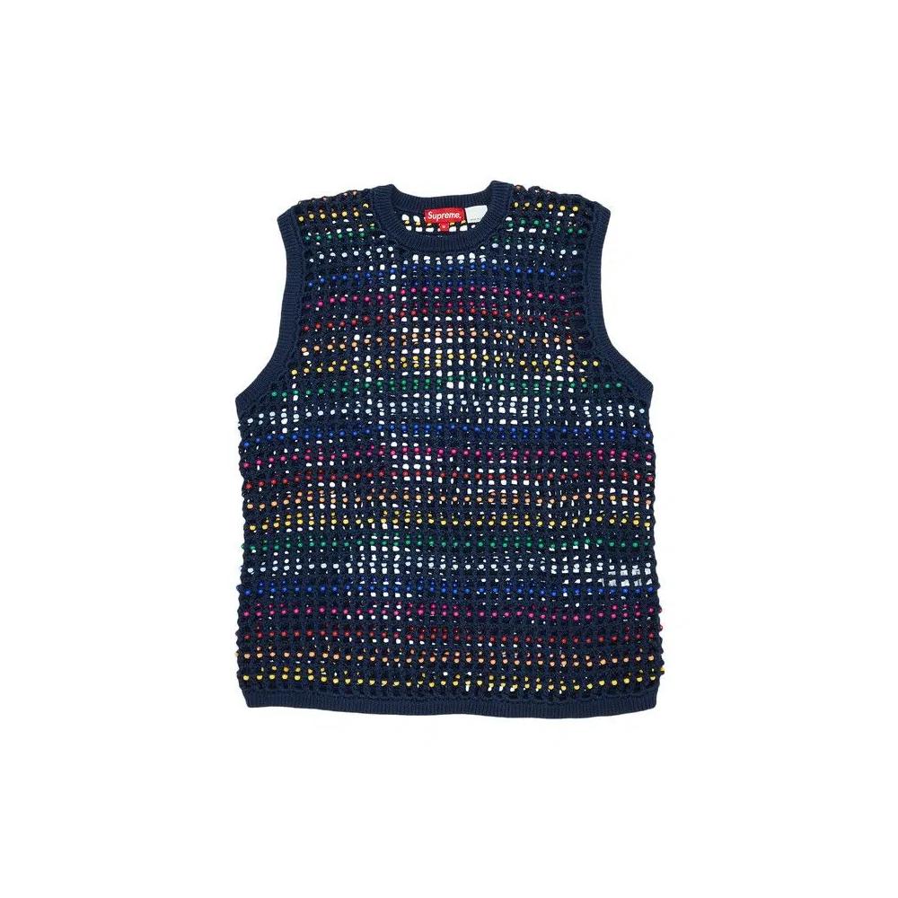 Свитеры Supreme Beaded Sweater Vest 'Темно-синий' 1