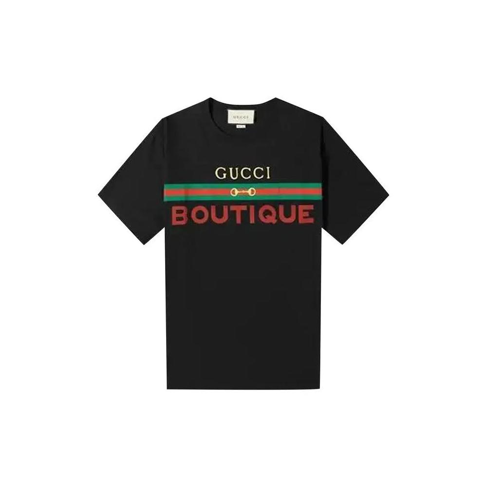 Топы Gucci Boutique Print T-Shirt 'Black' 1
