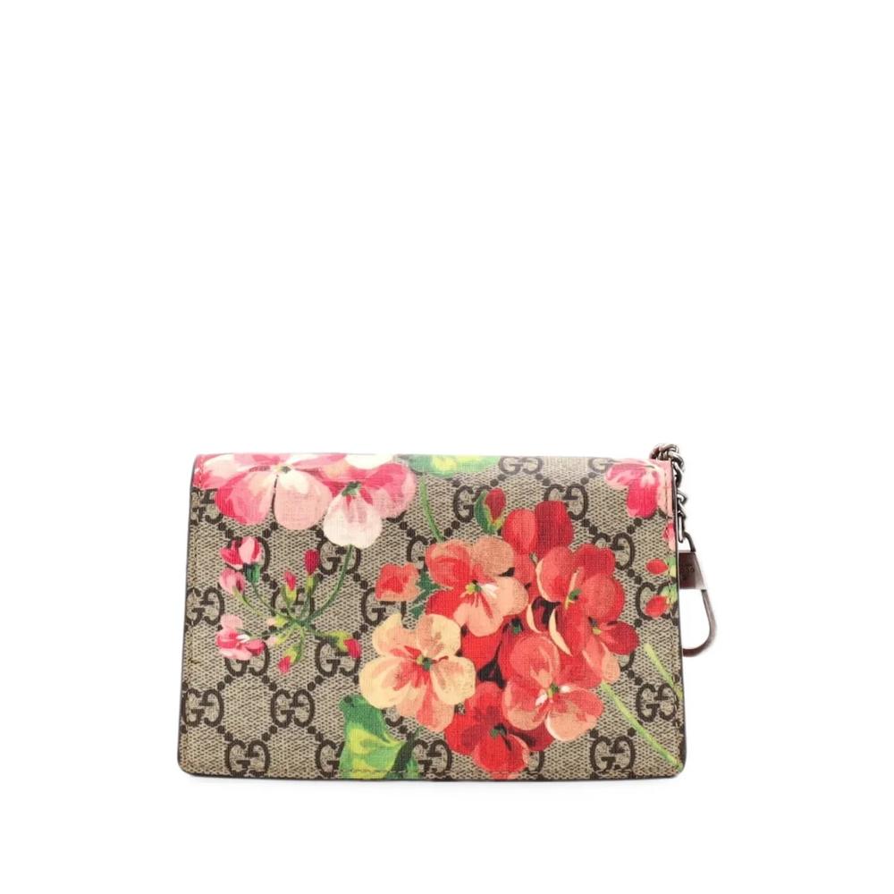 Сумка через плечо Dionysus Bag Blooms Print Super Mini из канваса с узором GG 2