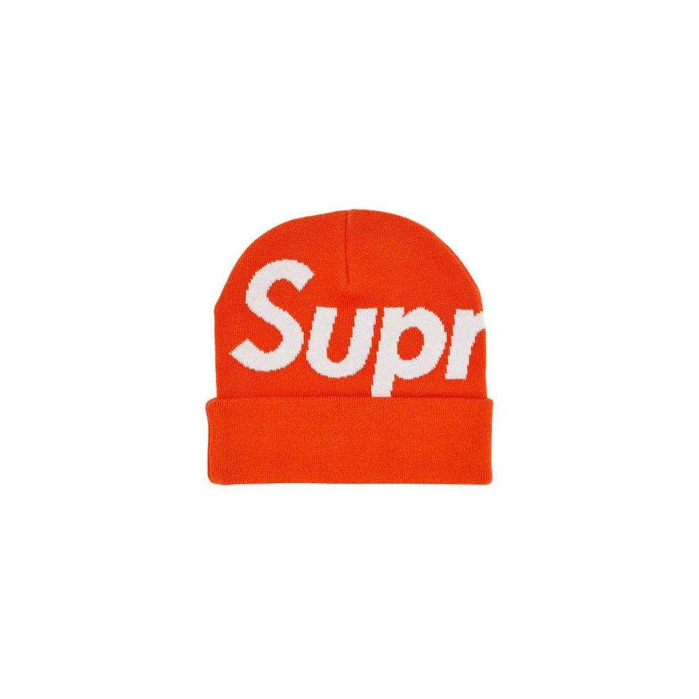 Шапки-бини Supreme Big Logo Beanie 'Orange' 1