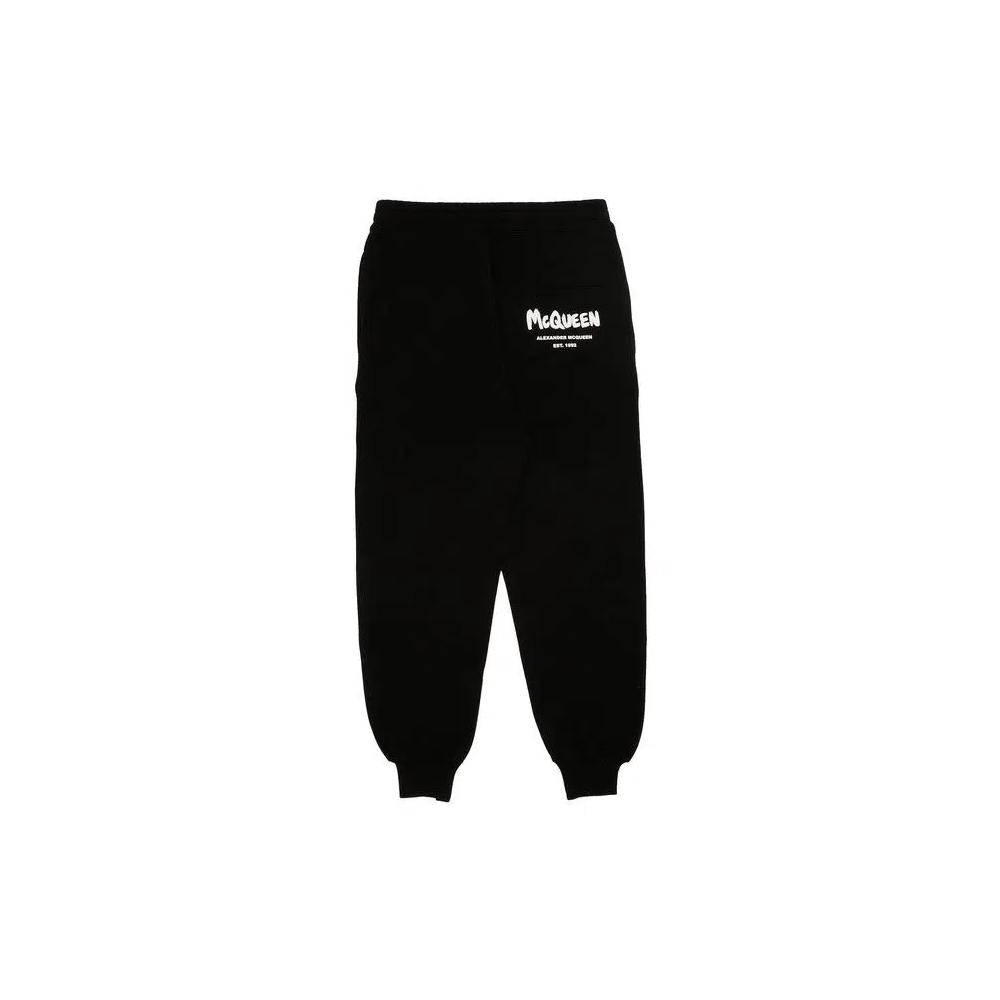 Alexander McQueen Graffiti Joggers 'Черный/Белый' 2