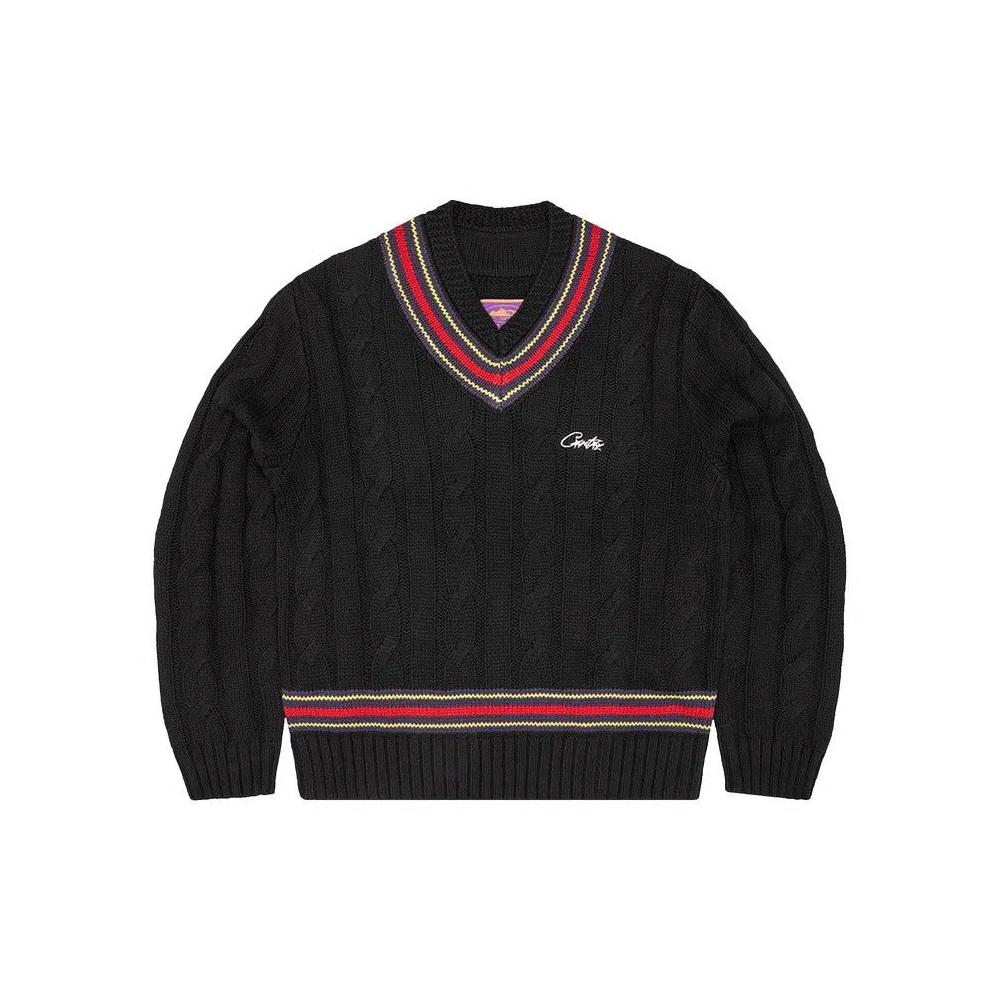 Свитеры Corteiz Wimbledon Knit Sweater 'Black' 1