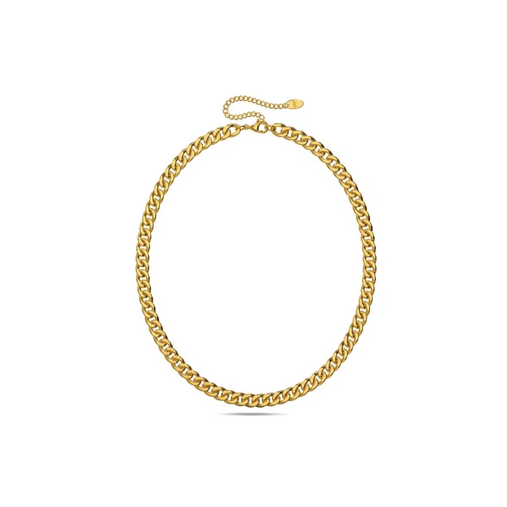 Позолоченное колье с цепью Curb Chain Link 1