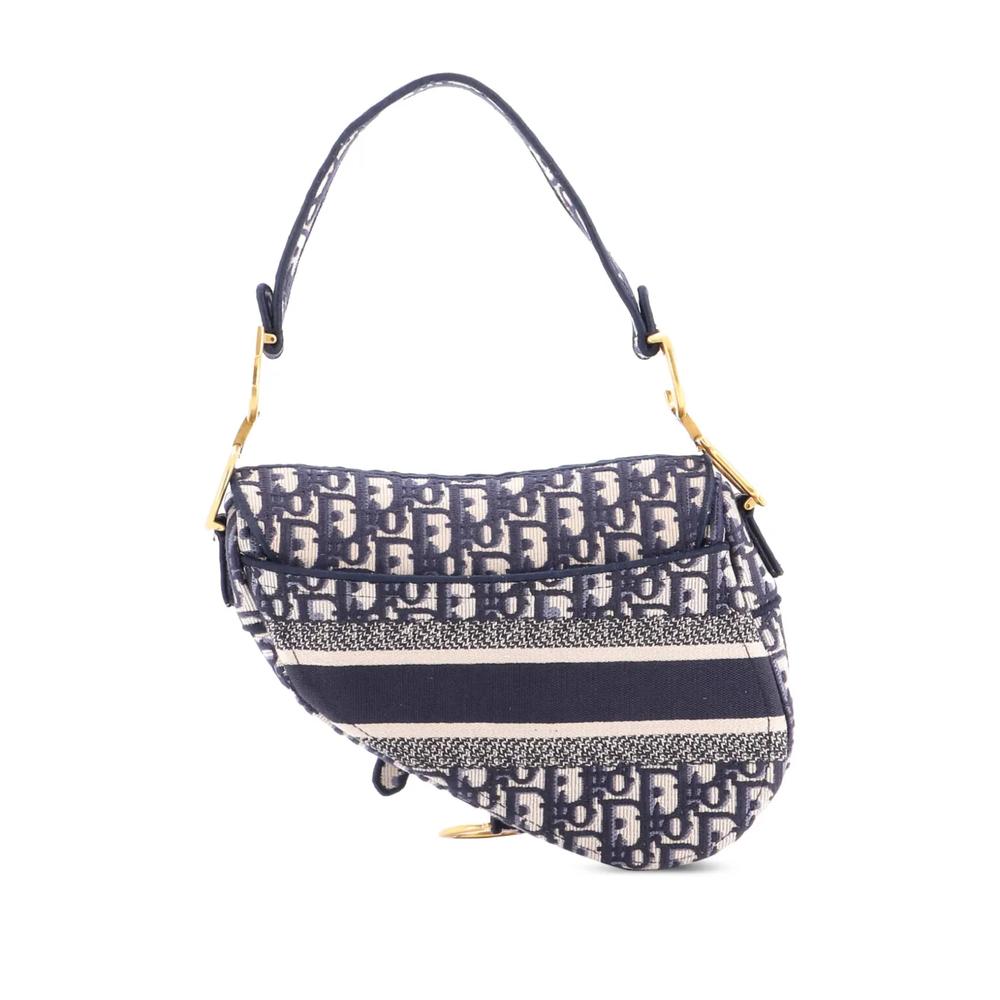 Saddle Handbag Logo Embroidered Oblique Canvas Medium shoulder bag 2