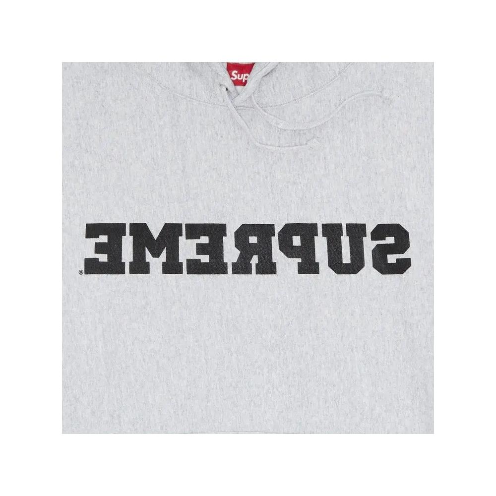 Худи Supreme Reverse Hooded Sweatshirt «Heather Grey» 2