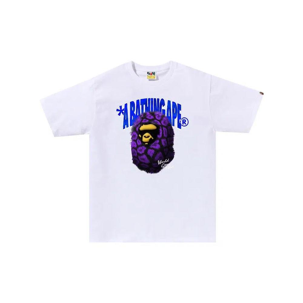 Футболки BAPE Fur Ape Head Tee 'White' 1