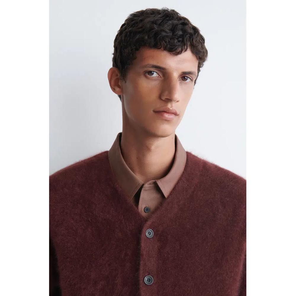 BRUSHED-CASHMERE Кардиган с V-образным вырезом из кашемира 5
