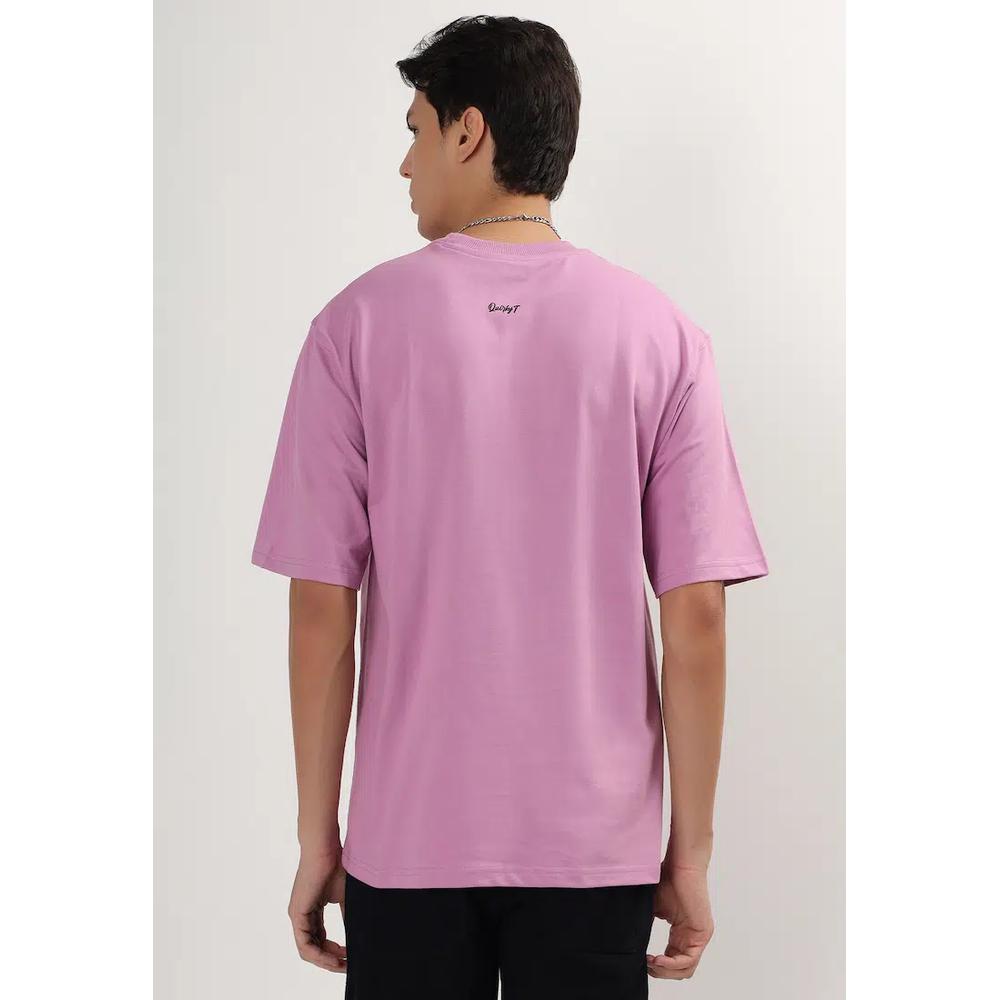 Футболка Skull Fire Graphic Lavender Cotton Oversize, унисекс, круглый вырез, короткий рукав 3
