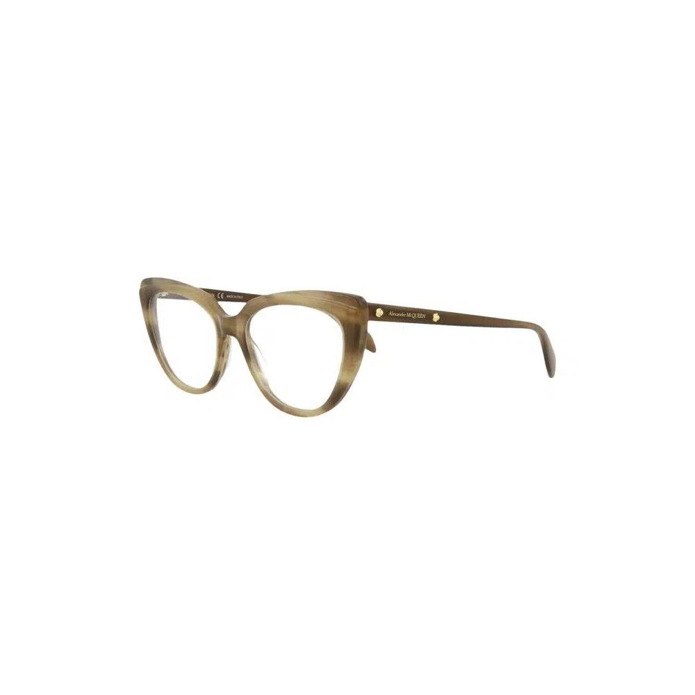 Очки Alexander McQueen Cat Eye-Frame Acetate Optical Frames 'Havana Transparent' 2