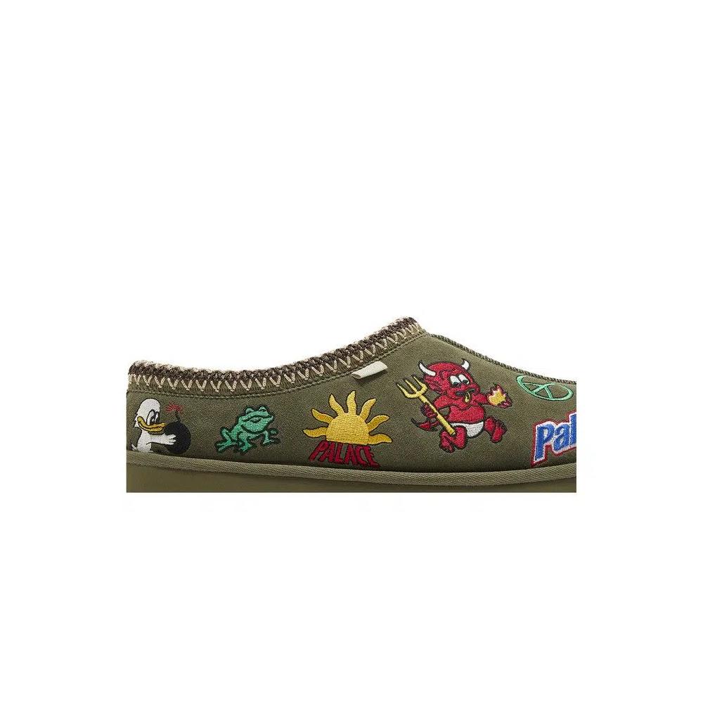 Тапочки Palace x UGG Tasman Slipper 'Жженая олива' 2