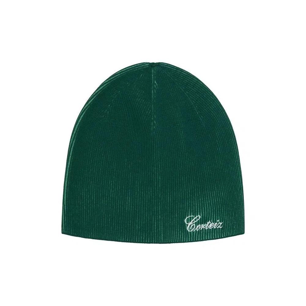 Бини Corteiz 2 Tone Ribbed Knit Beanie 'Green' 1