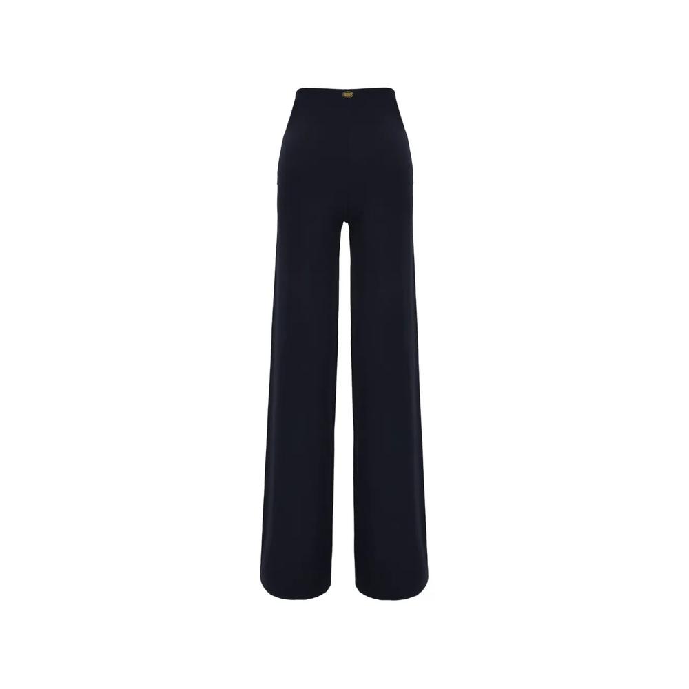 logo-plaque wide-leg trousers 1