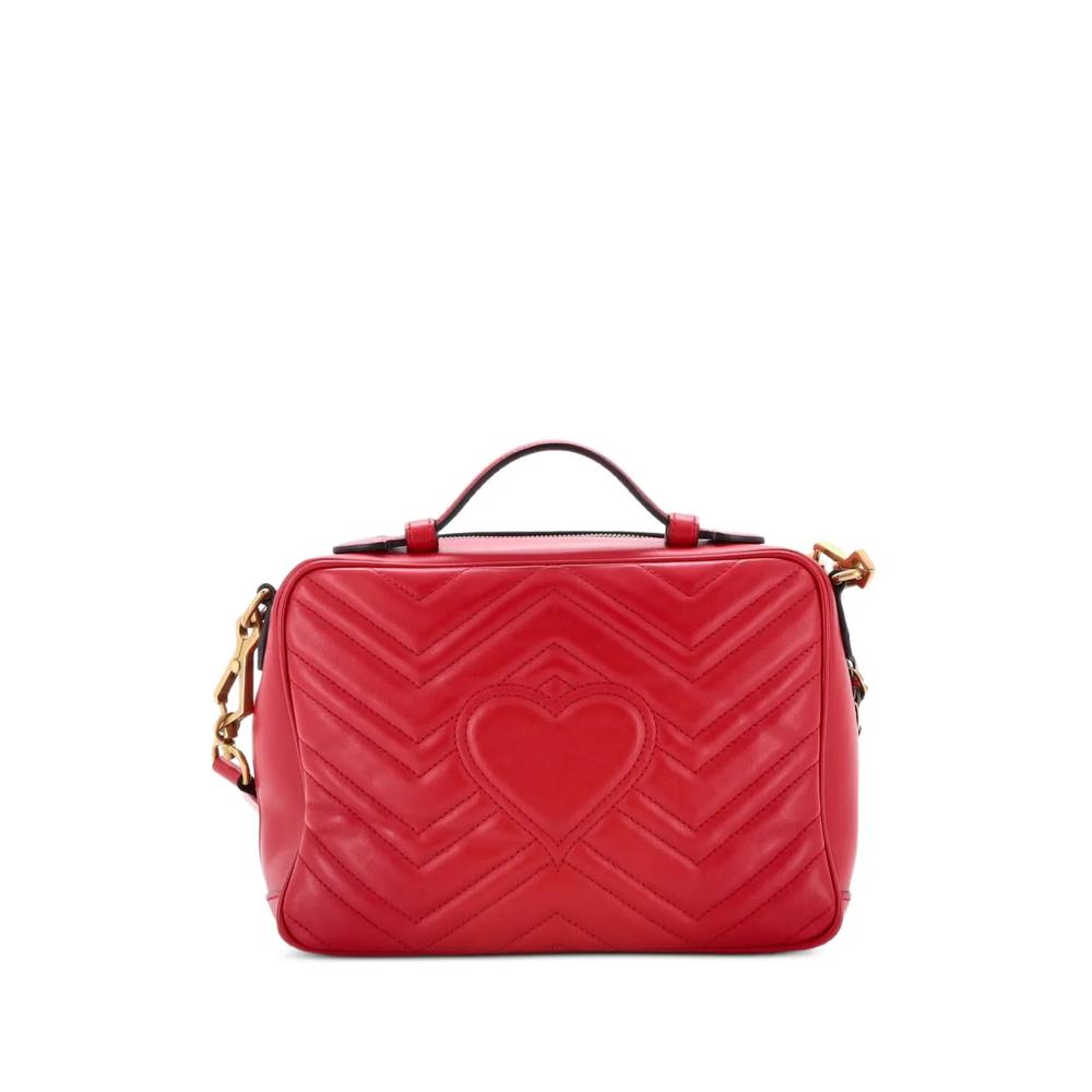 Маленькая стеганая сумка на плечо GG Marmont Zip Around Camera Bag 2