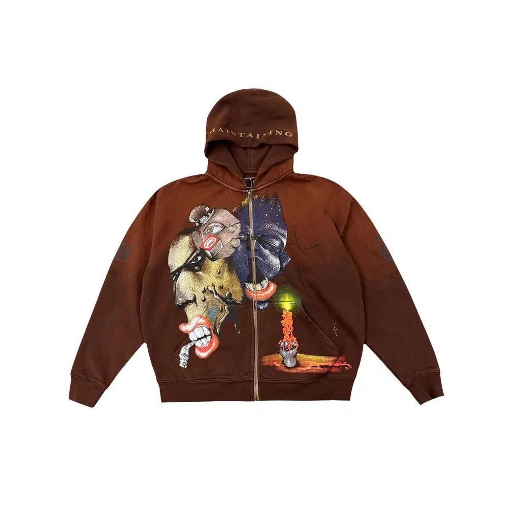 Худи на молнии Cactus Jack by Travis Scott x Ecko Maintaining Zip Hoodie 'Brown' 1