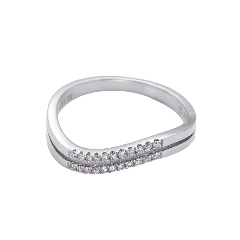 LITZ 18K Белое золото Кольцо с бриллиантом C-DR14 2