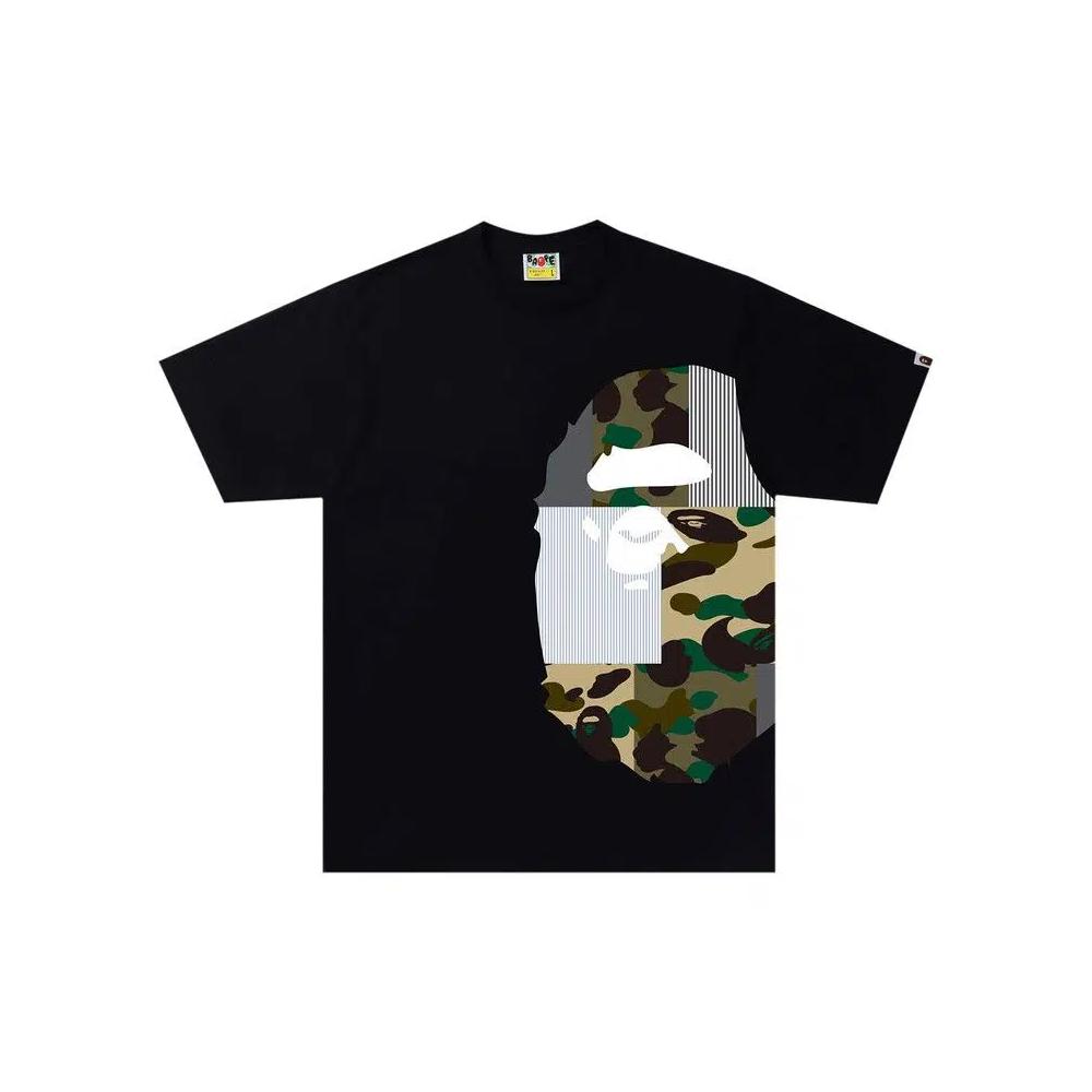 Футболки BAPE Military Crazy Side Big Ape Head Tee 'Black' 1