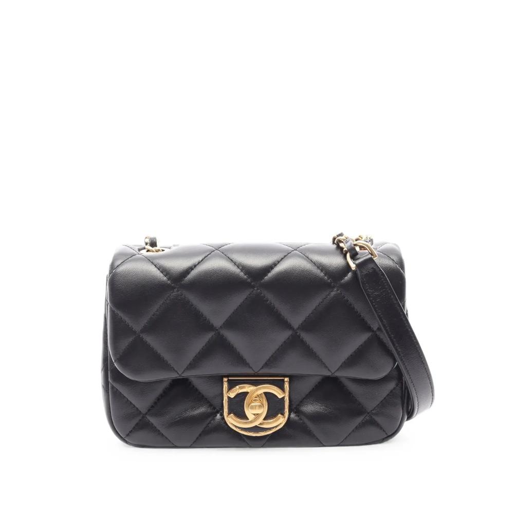 Маленькая сумка через плечо Quilted Lambskin Metal Edge CC Flap (2021-2026 годы) 1