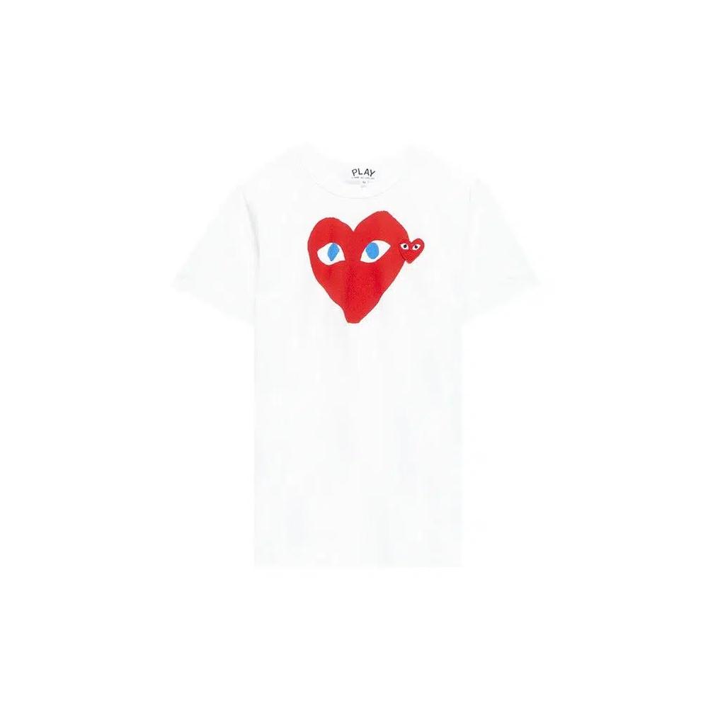 Футболки Comme des Garçons PLAY Eyes Heart Tee 'White' 1