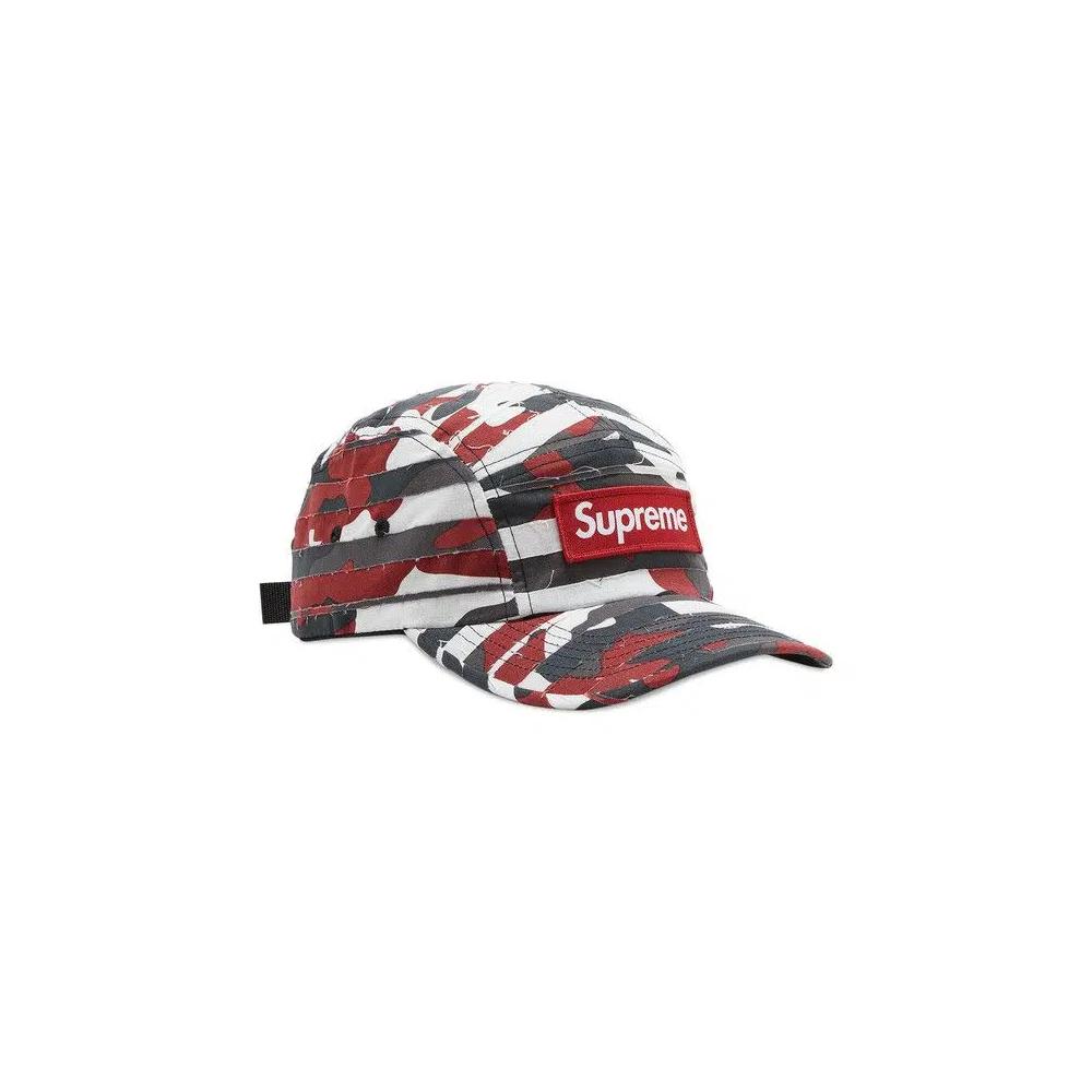 Кепка Supreme Layered Camo Camp Cap 'Red' 2