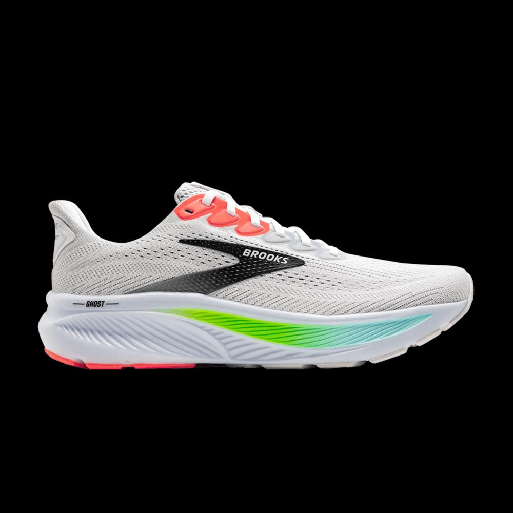 Кроссовки Brooks Ghost 17 2E Wide 'White Pink Clay Gecko' 1