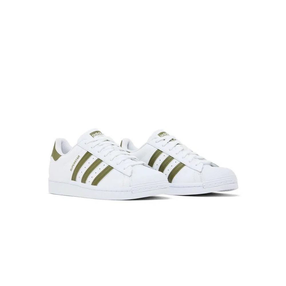 Кроссовки adidas Superstar 'White Focus Olive' 8