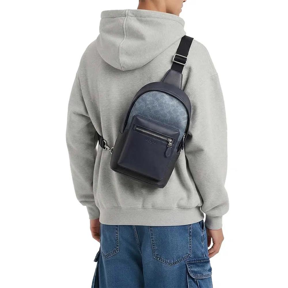 Рюкзак West Pack In Ombre Signature Canvas Silver/Blue CDX98 4