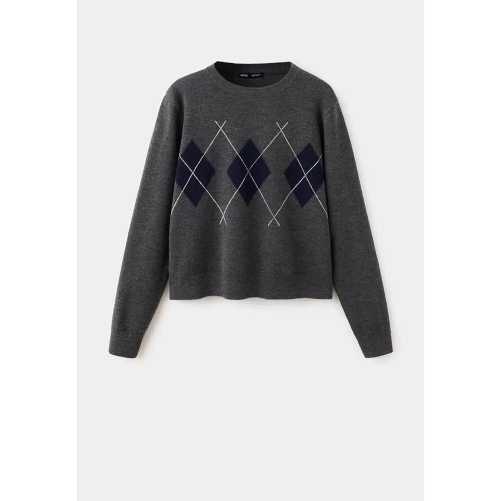 Свитер в ромбовидный узор 8
