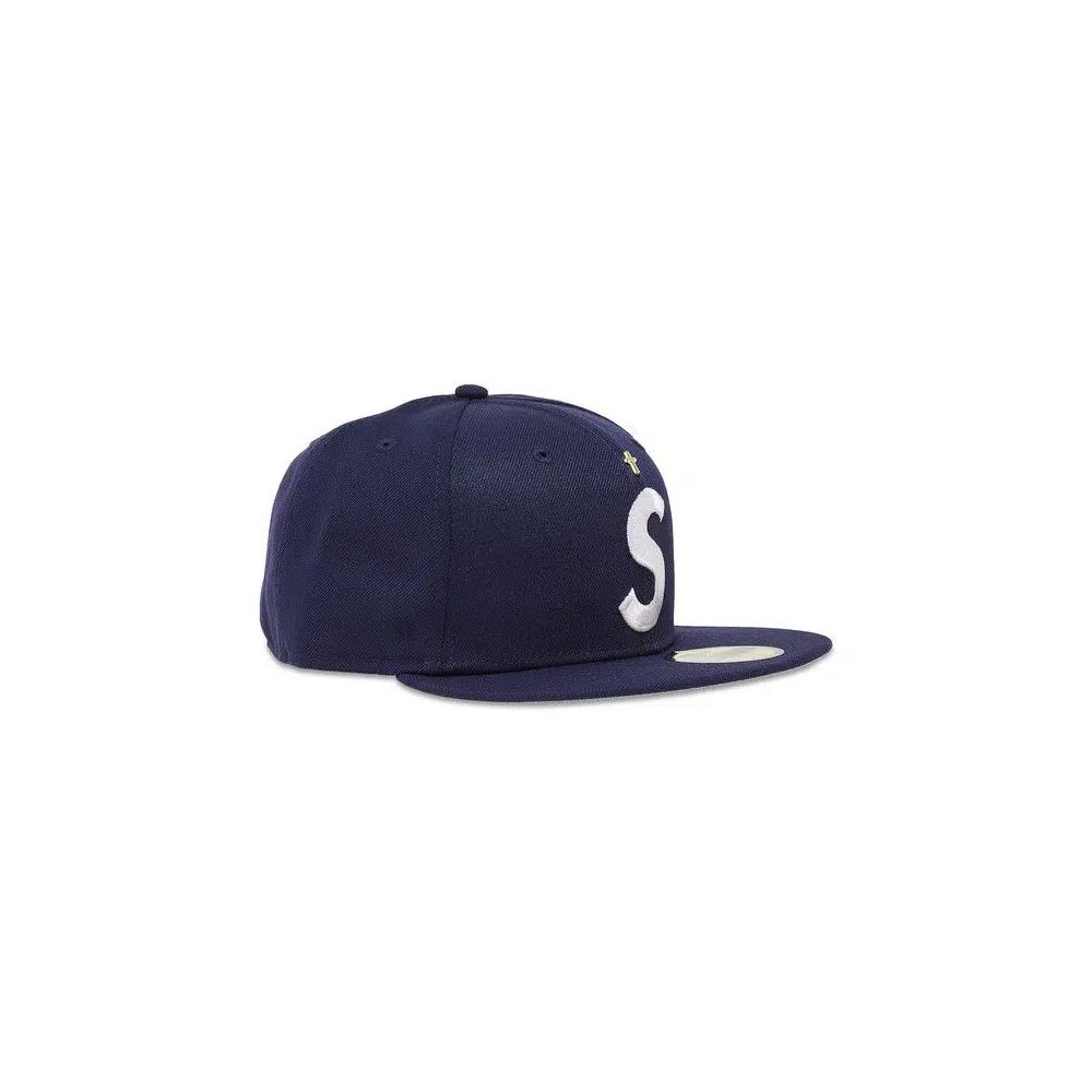Кепки Supreme Gold Cross S Logo New Era 'Light Navy' 2