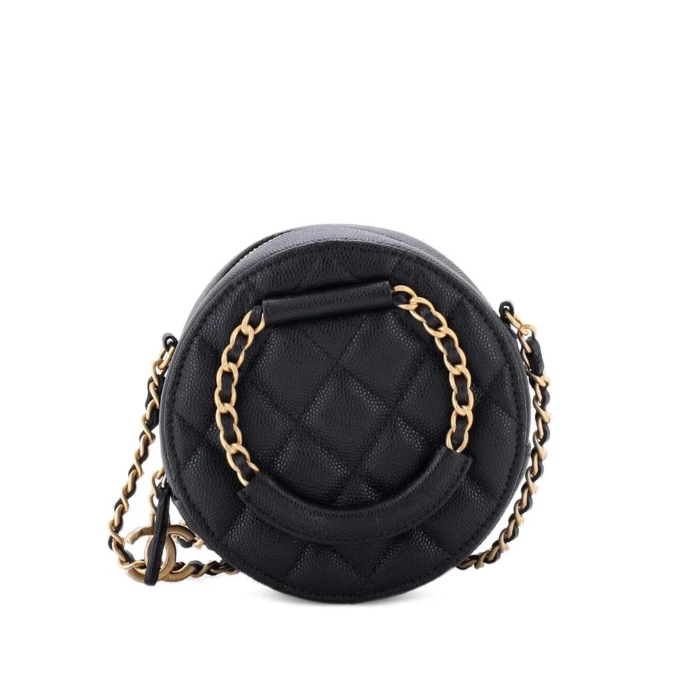 Мини-сумка через плечо In The Loop Round Clutch with Chain Quilted Caviar 1
