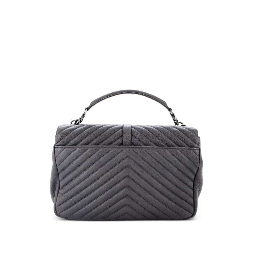 Большая сумка на плечо Classic Monogram College Bag Matelasse Chevron Leather 2