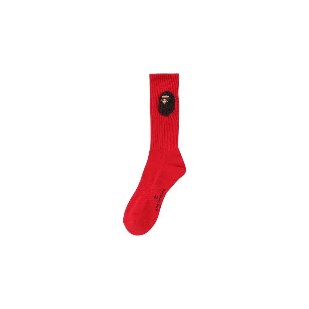 Носки и колготки BAPE Balloon Yarn Ape Head Socks 'Red' 1