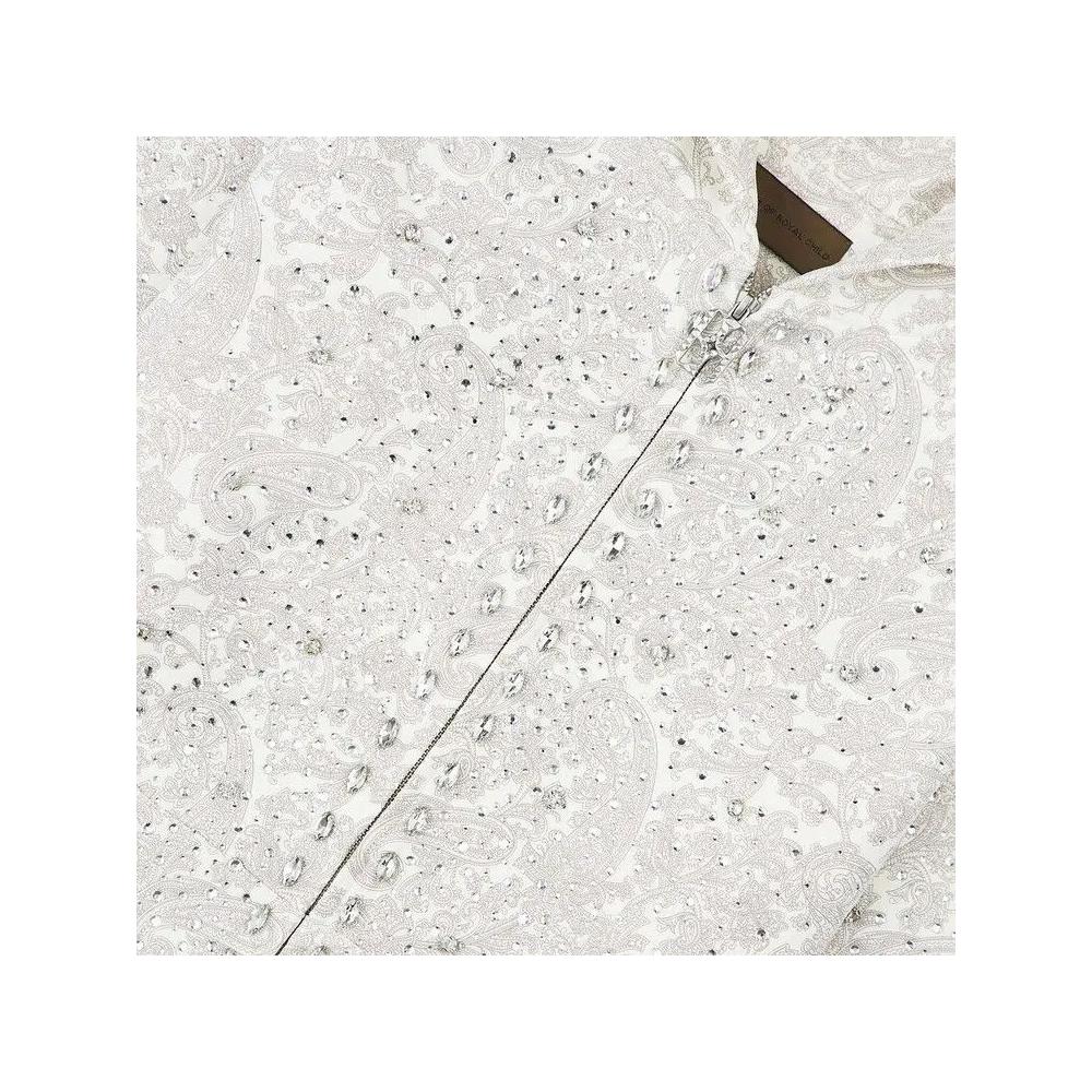 Топы Birth Of Royal Child Cashew Blossom Pearl Zipper Hoodie 'White' 3