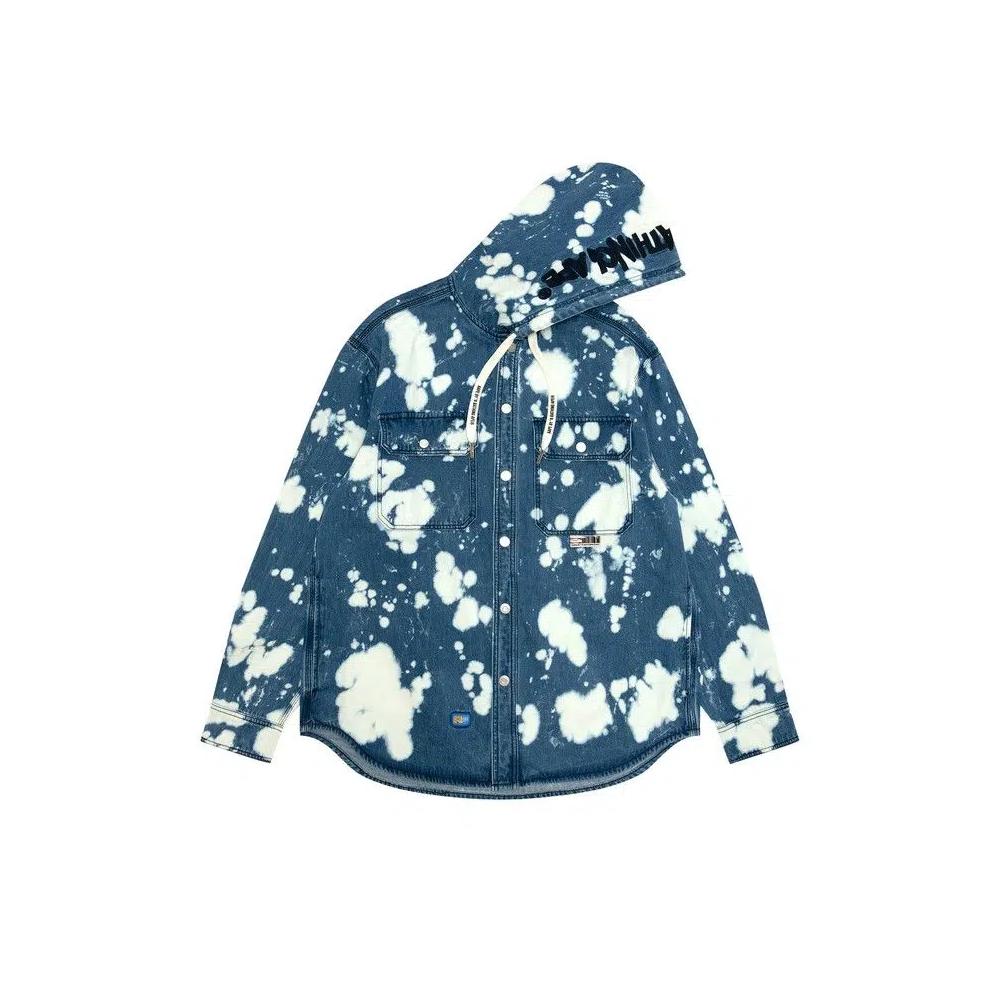 Футболка с длинным рукавом AAPE AAPEUNVS Unvs Splatter Printed Hooded Long Sleeve Shirt 'Синий/Светлый' 1