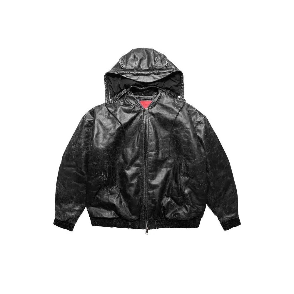 Бомберы KUSIKOHC Leather Bomber Jacket 'Черный' 1