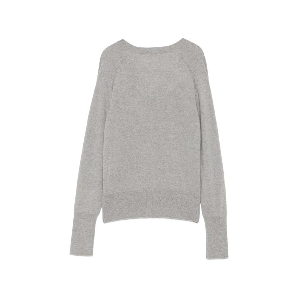 Lucille V-neck raglan-sleeve sweater 2