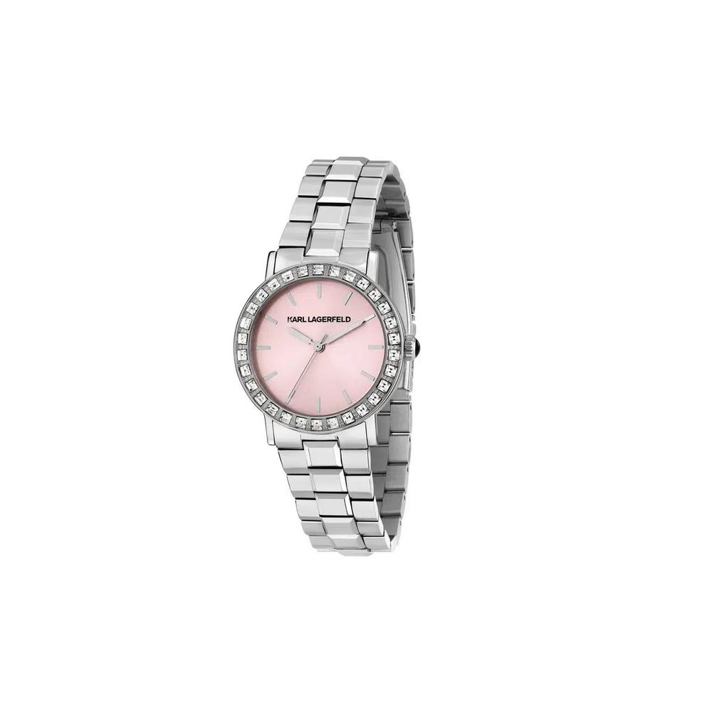 【2 года гарантии】KARL LAGERFELD 33 мм Женские розовые CRYSTALS Кварцевые часы R0553100512 1