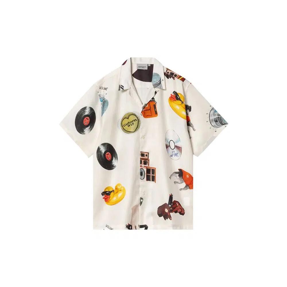 Топы Carhartt WIP Short-Sleeve Jacob Rochester Shirt 'Jacob Roch Print/Wax' 1