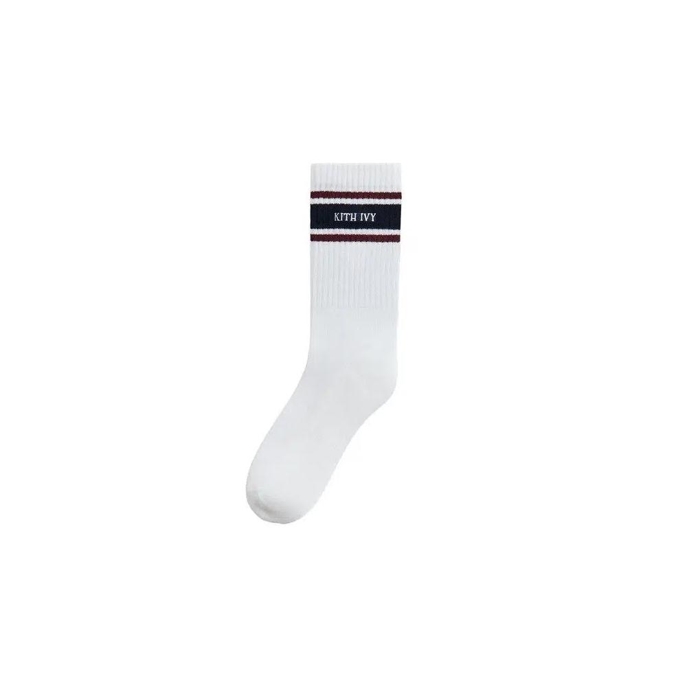 Носки и колготки Kith Ivy For Wilson Stripe Logo Crew Socks 'Белый / Port Royal' 1