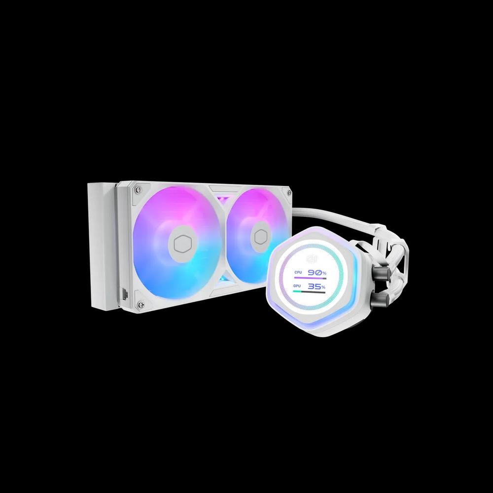 Cooler Master MasterLiquid Atmos II LCD 240mm RGB жидкостный кулер - белый 1