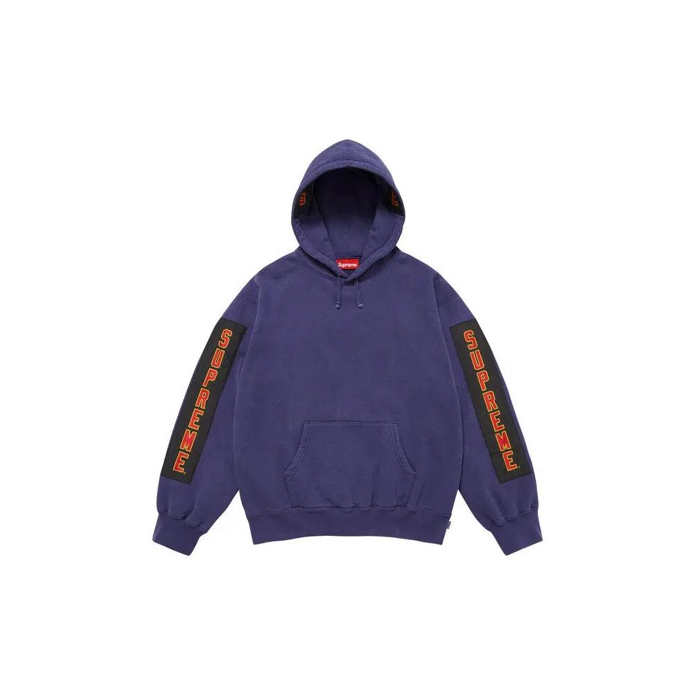 Худи Supreme с ткаными патчами, худи с капюшоном 'Dark Royal' 1