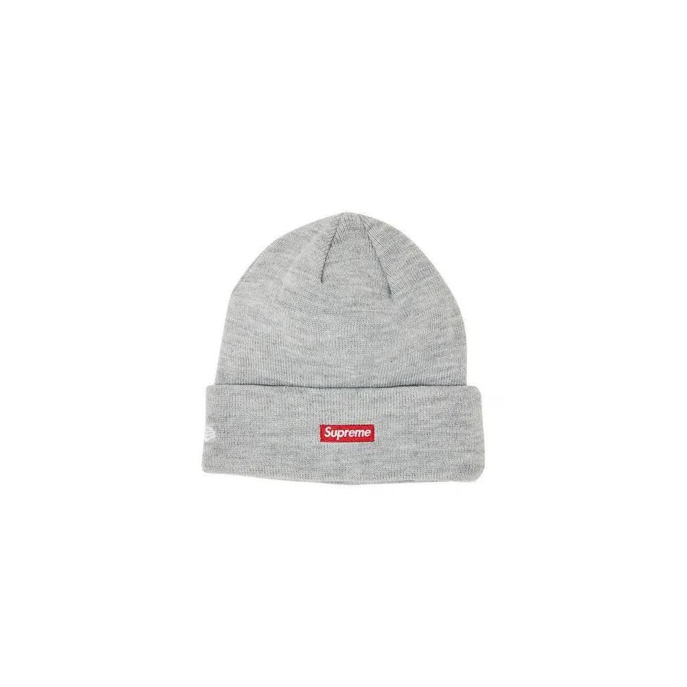 Шапки-бини Supreme x New Era S Logo Beanie 'Heather Grey' 2